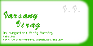 varsany virag business card