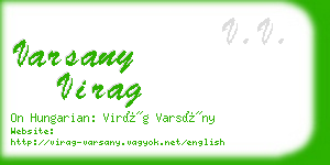 varsany virag business card